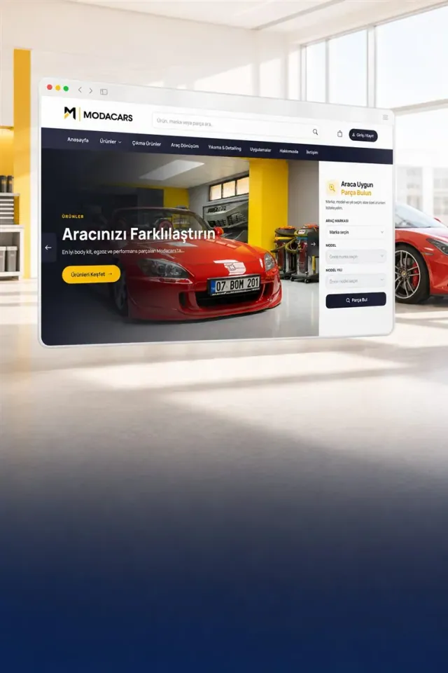 Modacars kurumsal web sitesi projesi