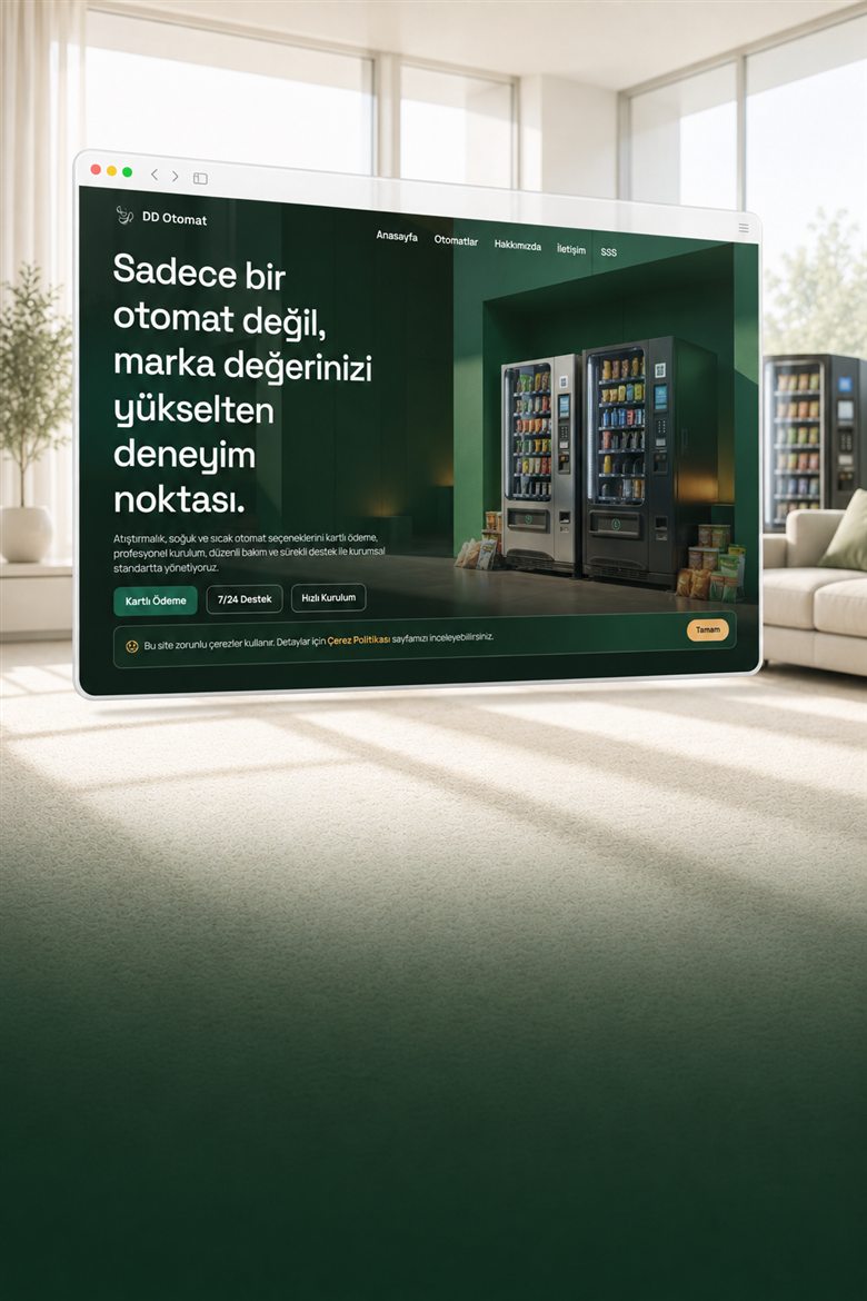 DD Otomat kurumsal web sitesi projesi
