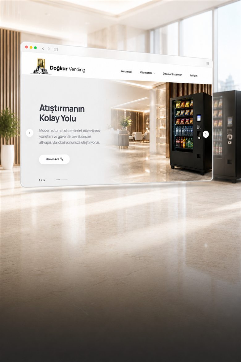 Doğkar Vending kurumsal web sitesi projesi